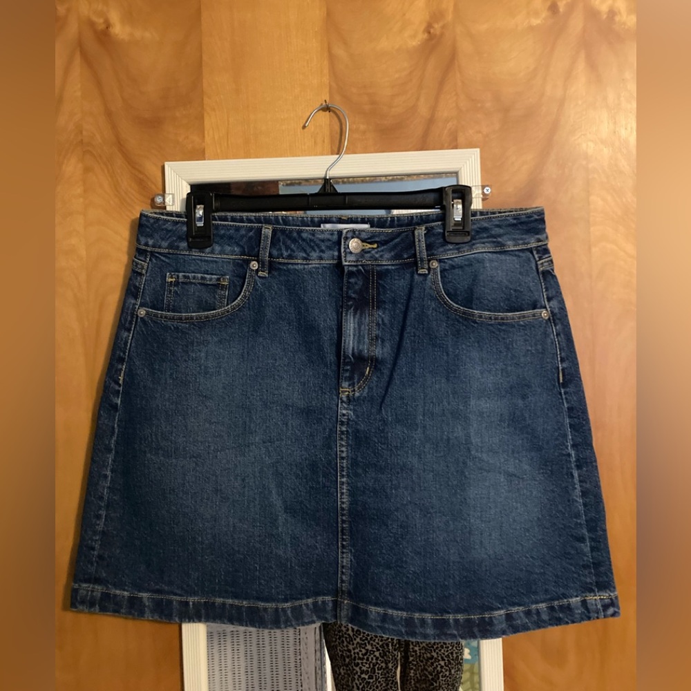 Loft denim mini skirt NWT!